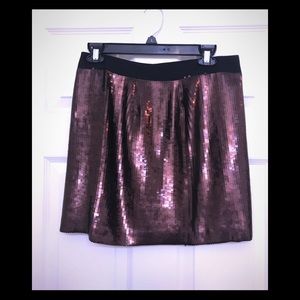 NWOT Sz 4 BR sequin copper skirt